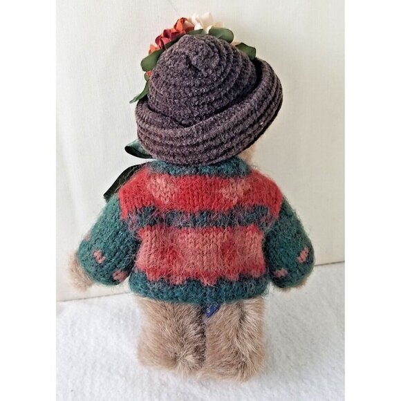 Boyds Bears Jointed Plush Bear AUNT FANNY FREMONT 918350 NWT 8" sweater hat - Picture 3 of 12